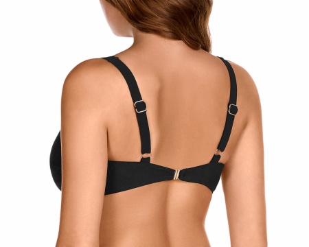 Sujetador de Bikini con Aros Copa D Negro (Foto 2) Sujetador de Bikini con Aros Copa D Negro - Detalle del diseño - Ana Faura
