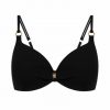 Sujetador de Bikini con Aros y Doble Tirante Negro para Copa B - Vista frontal completa - Ana Faura