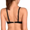 Sujetador de Bikini con Aros y Escote V Negro y Blanco - Detalle del diseño - Ana Faura