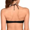 Sujetador Bikini Balconette Halter Negro y Blanco - Detalle del diseño - Ana Faura