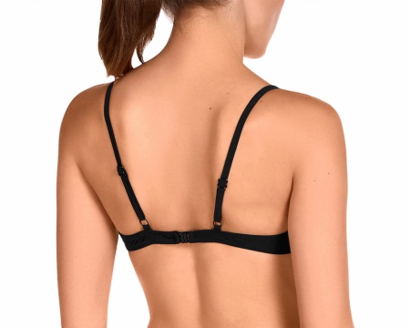 Sujetador de Bikini Balconette con Aros y Preformado Negro con Detalle Geométrico (Foto 2) Sujetador de Bikini Balconette con Aros y Preformado Negro con Detalle Geométrico - Detalle del diseño - Ana Faura