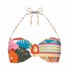 Sujetador de Bikini Bandeau Estampado Multicolor con Aros Copa B - Vista frontal completa - Ana Faura