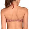 Sujetador de Bikini Bandeau Estampado Geométrico Terracota - Detalle del diseño - Ana Faura