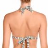 Sujetador de Bikini Halter Estampado Geométrico Lurex - Detalle del diseño - Ana Faura