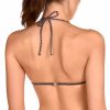 Sujetador bikini triángulo con aros estampado étnico verde - Detalle del diseño - Ana Faura