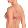 Sujetador de Bikini Triángulo con Lurex Cobre y Palmeras Rosas - Detalle del diseño - Ana Faura