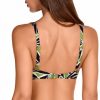 Sujetador de Bikini Twist con Aros y Estampado Botánico Verde Oliva - Detalle del diseño - Ana Faura