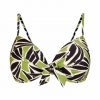 Top de bikini balconette con aros Copa C estampado botánico - Vista frontal completa - Ana Faura