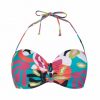 Top de Bikini Bandeau con Aros y Estampado Multicolor - Vista frontal completa - Ana Faura