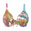 Top de bikini con estampado tropical para copas grandes - Vista frontal completa - Ana Faura