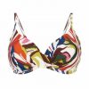 Top de Bikini Twister con Aros y Estampado Abstracto - Vista frontal completa - Ana Faura