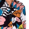 Vestido camisero de playa estampado tropical multicolor - Detalle del diseño - Ana Faura