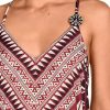 Vestido Largo Étnico con Bolsillos Burdeos - Detalle del diseño - Ana Faura