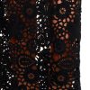 Vestido de playa calado negro sin mangas - Primer plano del tejido y textura - Ana Faura