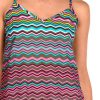 Vestido corto de playa algodón zigzag multicolor - Detalle del diseño - Ana Faura