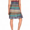 Vestido corto de playa algodón zigzag multicolor - Vista de la espalda - Ana Faura