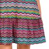 Vestido corto de playa algodón zigzag multicolor - Primer plano del tejido y textura - Ana Faura
