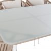 Conjunto de Comedor Exterior Faro de Aluminio y Cuerda Beige - Foto 2 - Ana Faura
