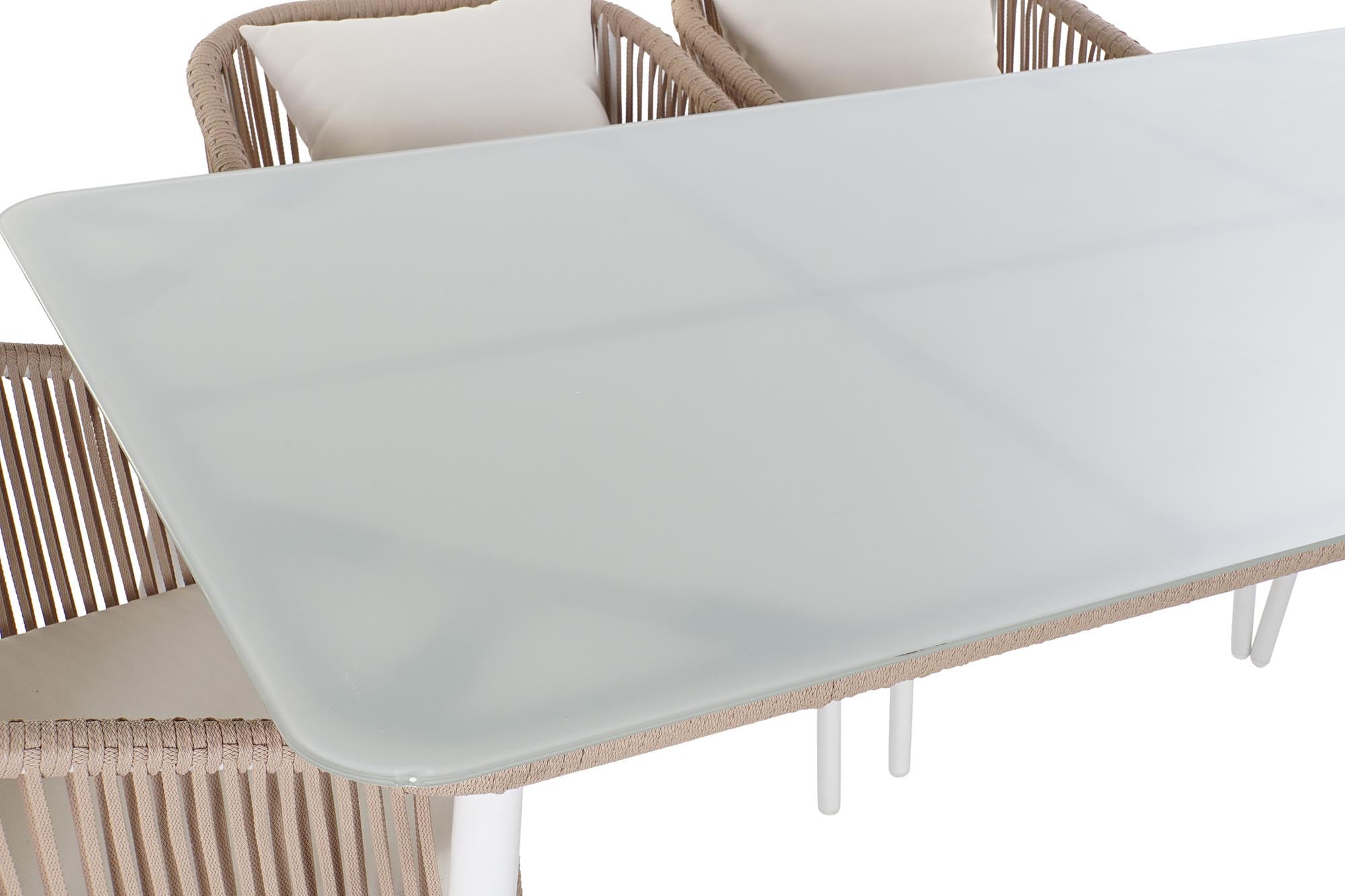Conjunto de Comedor Exterior Faro de Aluminio y Cuerda Beige - 2 Conjunto de Comedor Exterior Faro de Aluminio y Cuerda Beige - Foto 2 - Ana Faura