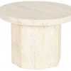 Mesa Auxiliar Redonda Magnesia Estilo Travertino Beige - Foto 2 - Ana Faura