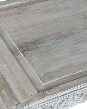 Mesa Auxiliar Baja de Mango Decapado Blanco Étnico 89x63,5 cm - Foto 2 - Ana Faura