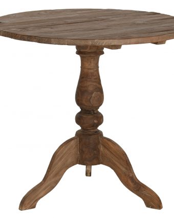 Mesa Auxiliar de Teca Natural y Velador de Diseño Rústico - Foto 1 - Ana Faura