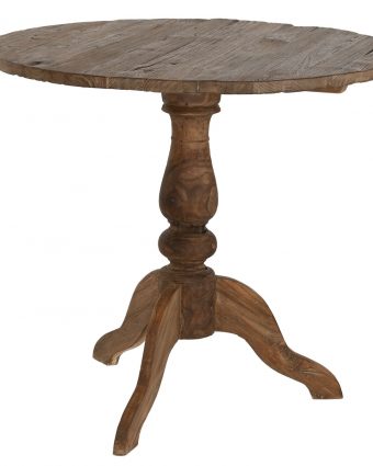 Mesa Auxiliar de Teca Natural y Velador de Diseño Rústico - Foto 2 - Ana Faura