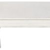 Mesa de centro auxiliar de madera decapada rústica blanca 173x104x49 cm - Foto 4 - Ana Faura