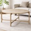 Mesa de Centro Redonda de Madera de Mango Natural Ø120cm - Foto 2 - Ana Faura
