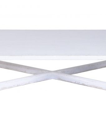 Mesa de Centro Olmo Macizo en Blanco Decapado 170x109x41 cm - Foto 1 - Ana Faura
