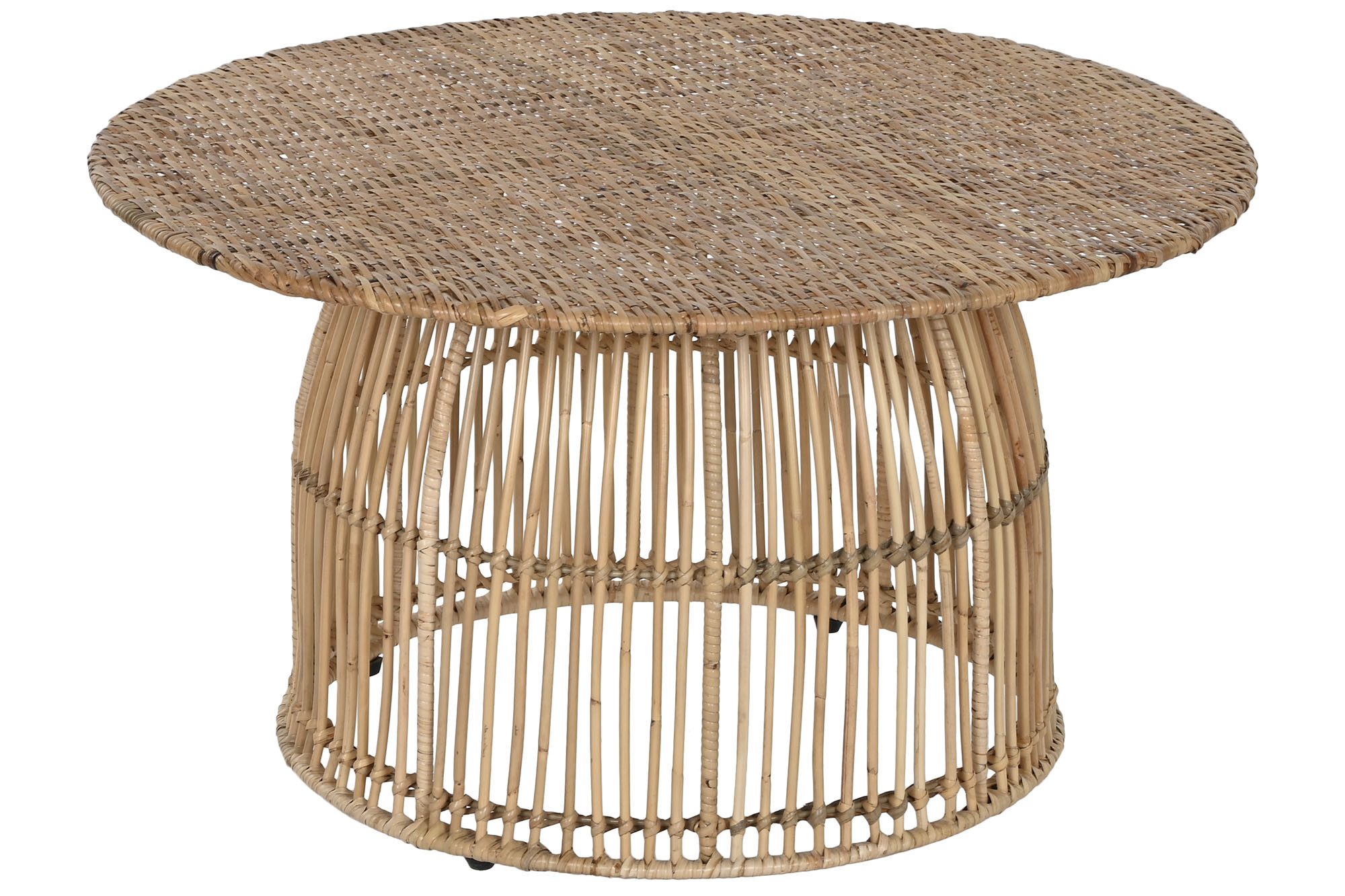 Mesa de Centro Redonda de Ratán Natural 75cm - 1 Mesa de Centro Redonda de Ratán Natural 75cm - Foto 1 - Ana Faura