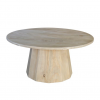 Mesa de Centro Redonda de Abeto y MDF Natural de diseño orgánico y minimalista - Foto 1 - Ana Faura