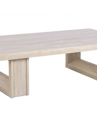 Mesa de Centro en Mármol Travertino y Olmo Blanco - Foto 2 - Ana Faura