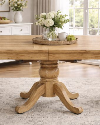 Mesa de Comedor Extensible de Madera Reciclada 130x130 cm - Foto 2 - Ana Faura