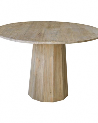 Mesa de Comedor Redonda de Abeto y MDF de 120 cm - Foto 1 - Ana Faura