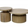Set de Mesas Nido Cilindro de Madera de Mango Natural - Foto 1 - Ana Faura