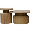 Set de Mesas Nido Cilindro de Madera de Mango Natural - Foto 2 - Ana Faura