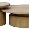 Set de Mesas Nido Cilindro de Madera de Mango Natural - Foto 3 - Ana Faura