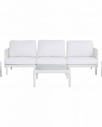 Set de Jardín Modular Hoja Crema Sofá y Mesa de Centro - Foto 1 - Ana Faura