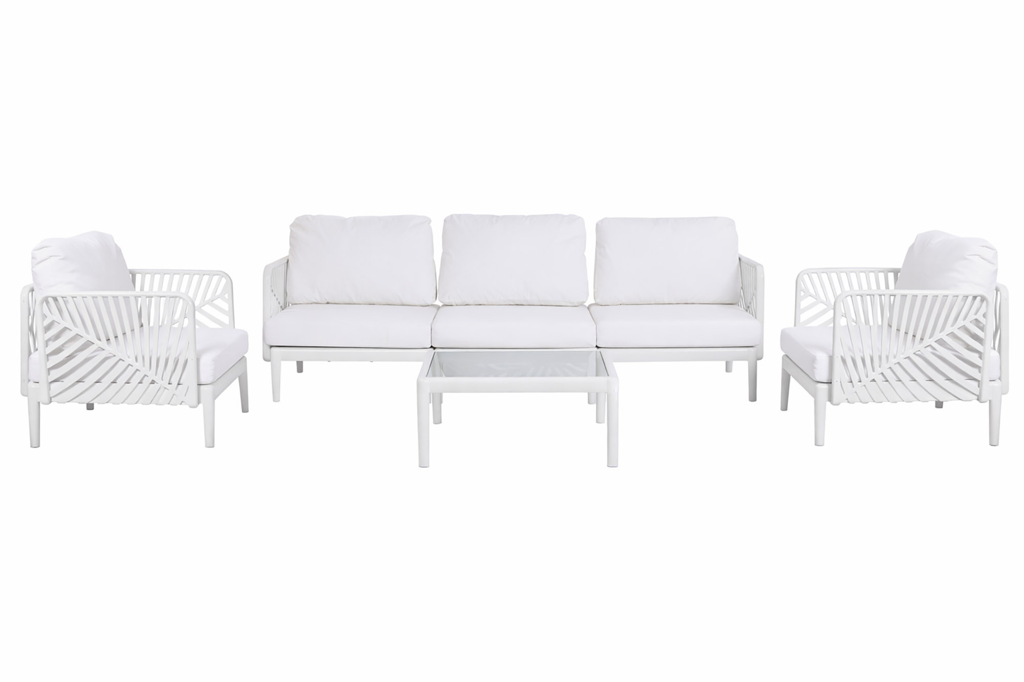 Set de Jardín Modular Hoja Crema Sofá y Mesa de Centro - 1 Set de Jardín Modular Hoja Crema Sofá y Mesa de Centro - Foto 1 - Ana Faura