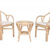 Set de Jardín Ratan Natural con Sillones y Mesa Auxiliar - Foto 1 - Ana Faura