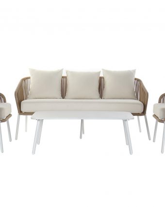 Set de Salón Exterior de Aluminio y Cuerda Beige - Foto 1 - Ana Faura