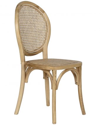 Silla de Comedor Apilable Olmo y Ratán Natural - Foto 1 - Ana Faura