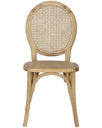 Silla de Comedor Apilable Olmo y Ratán Natural - Foto 2 - Ana Faura