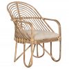 Silla de Comedor de Bambú y Ratán Natural con Cojín Beige - Foto 1 - Ana Faura