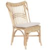 Silla de Comedor de Ratán Natural con Cojín Beige - Foto 1 - Ana Faura