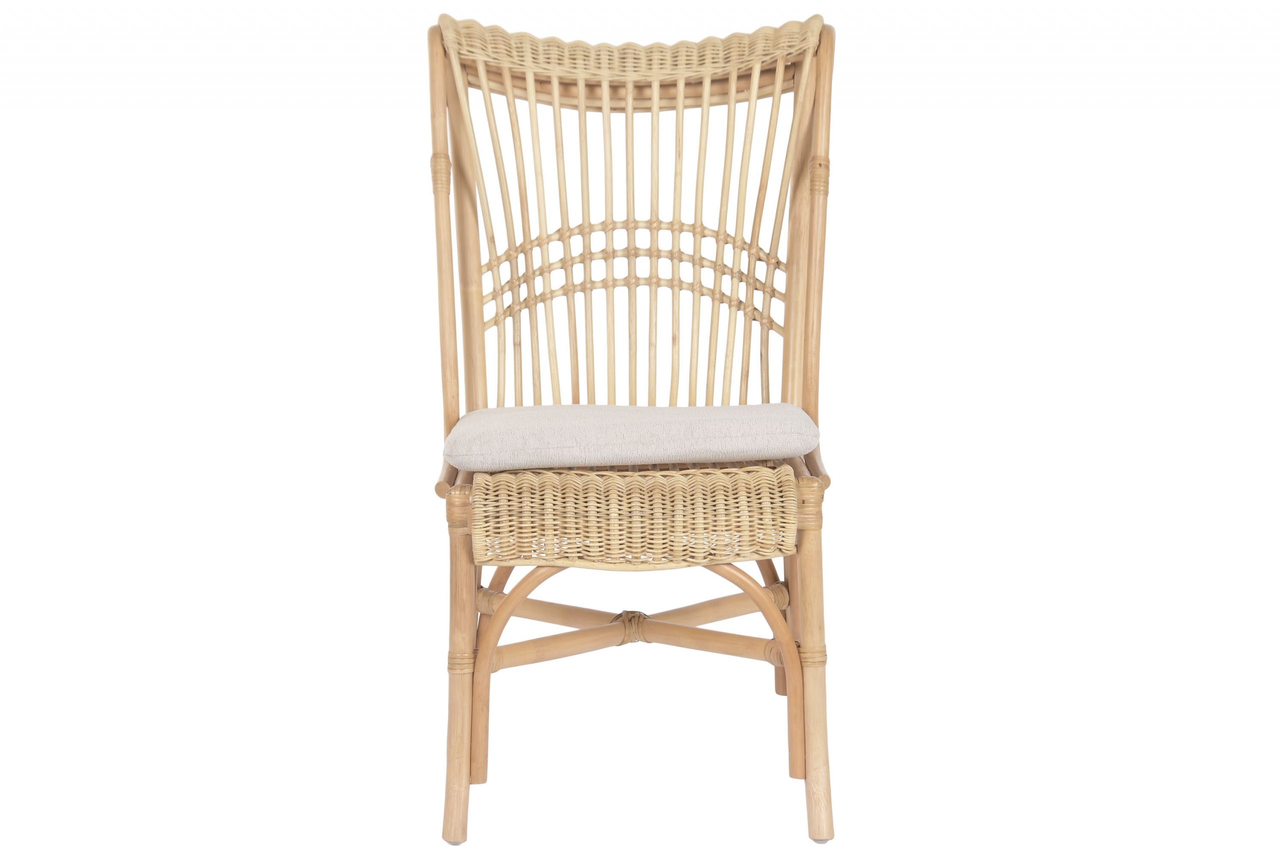 Silla de Comedor de Ratán Natural con Cojín Beige - 3 Silla de Comedor de Ratán Natural con Cojín Beige - Foto 3 - Ana Faura