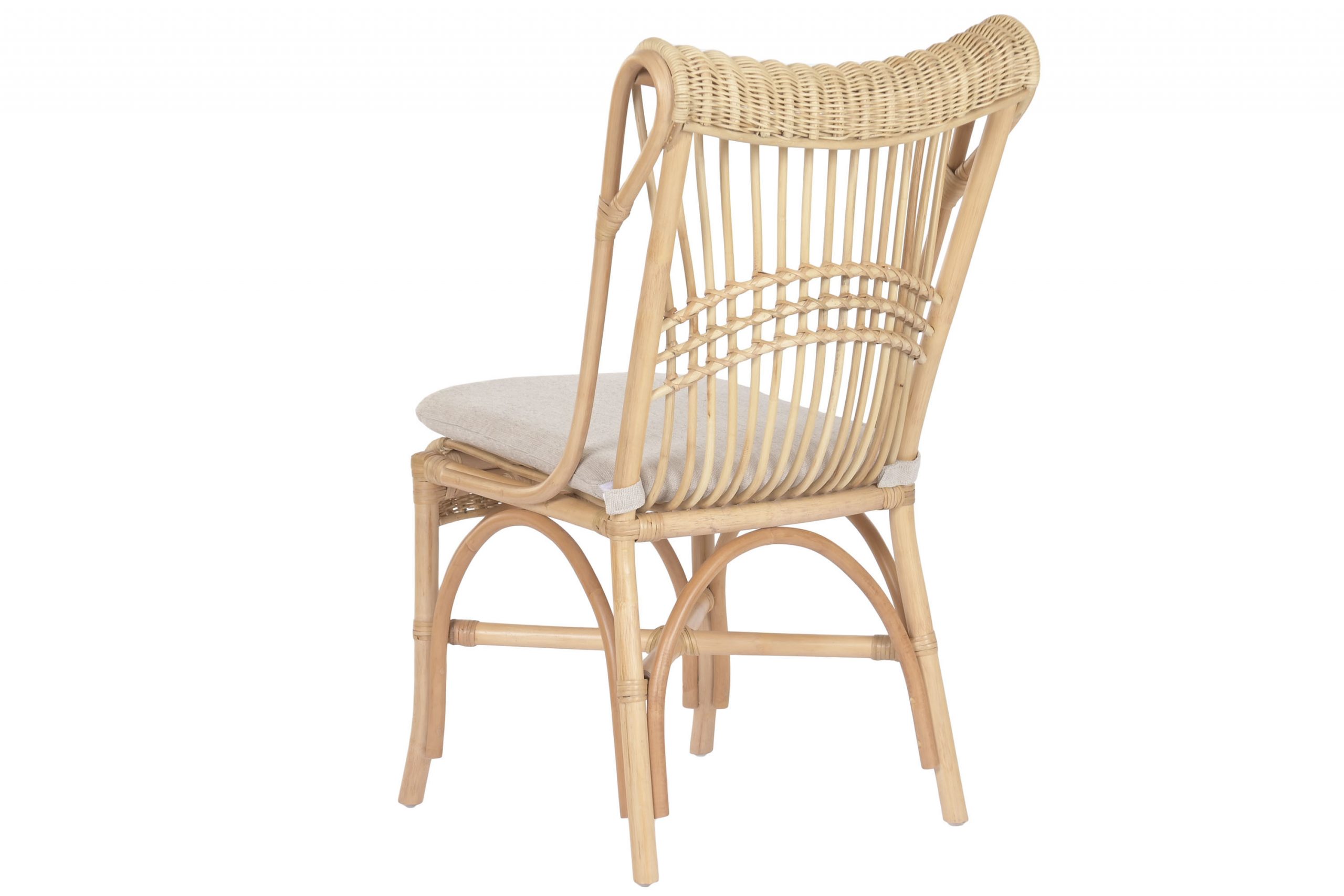 Silla de Comedor de Ratán Natural con Cojín Beige - 4 Silla de Comedor de Ratán Natural con Cojín Beige - Foto 4 - Ana Faura
