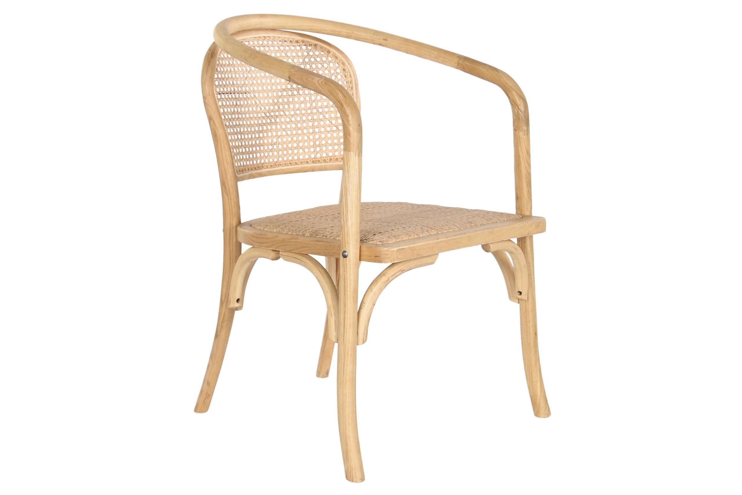 Silla de Comedor Olmo y Ratán Natural con Reposabrazos - 1 Silla de Comedor Olmo y Ratán Natural con Reposabrazos - Foto 1 - Ana Faura