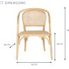Silla de Comedor Olmo y Ratán Natural con Reposabrazos - Foto 4 - Ana Faura